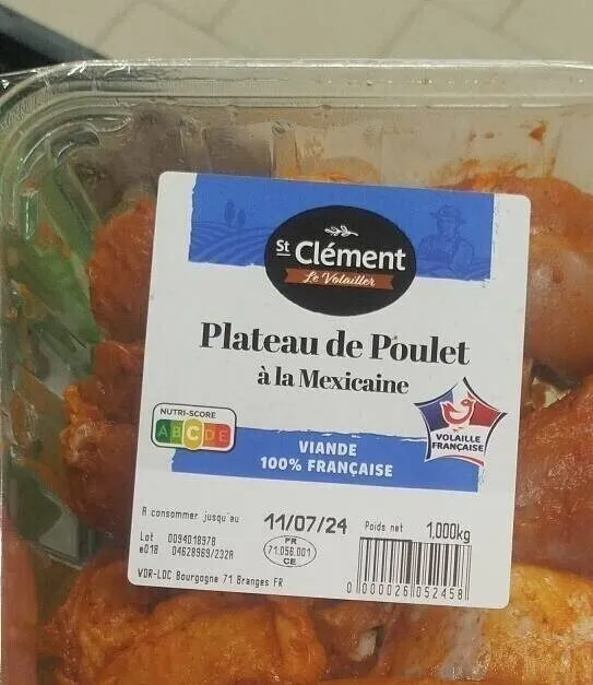 Plateau poulet a la mexicaine