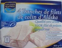 4 Tranches de filets de colin d'Alaska, Surgelé