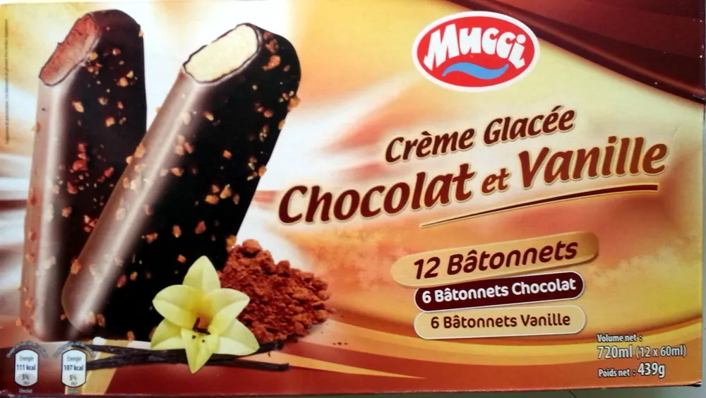 Crème glacée chocolat et vanille
