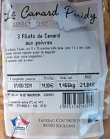 Filets de canard aux poivres