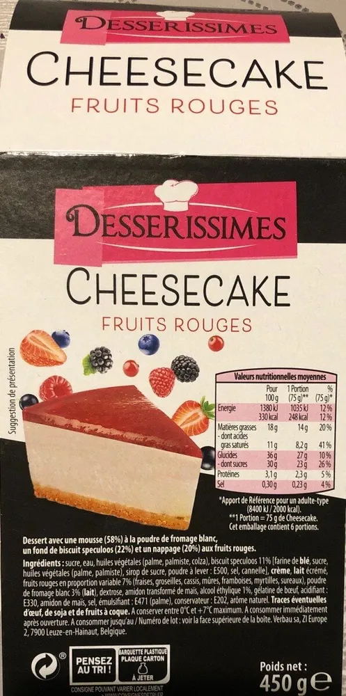 Cheesecake fruits rouges