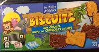 Biscuit aux céréales nappés de chocolat au lait