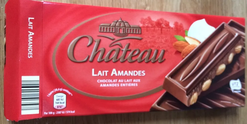 Chocolat au lait aux amandes entières