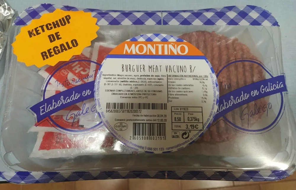 Hamburguesas Vacuno B/