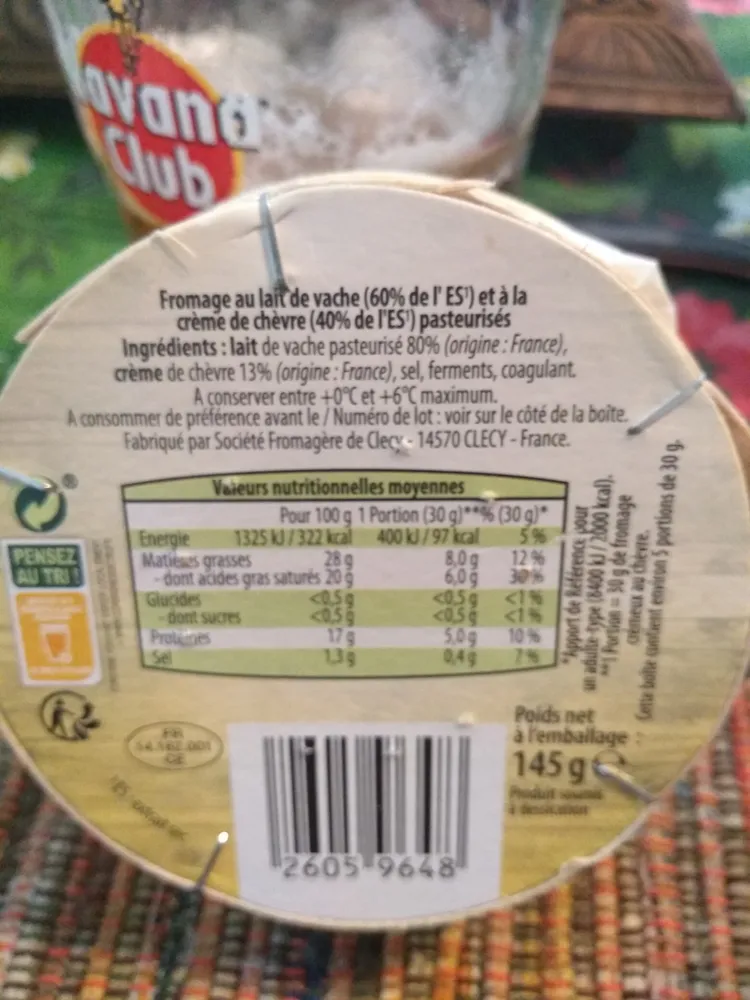 Fromage crémeux au chèvre