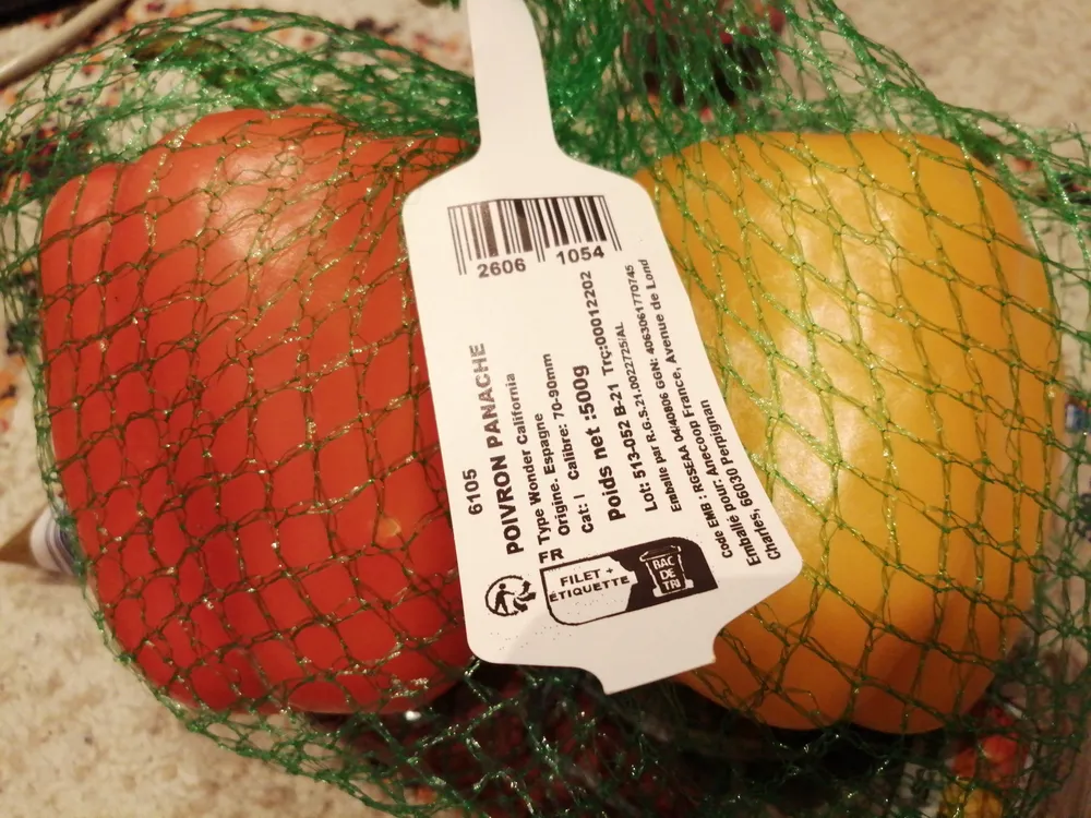 Poivrons panaché Origine Espagne