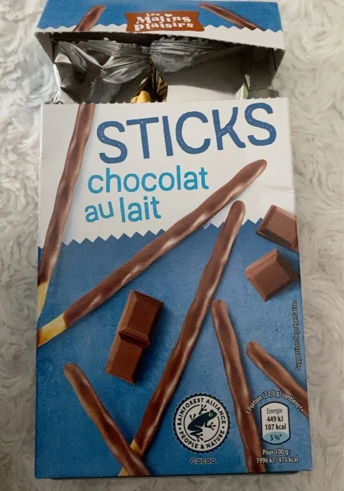 Sticks chocolat au lait