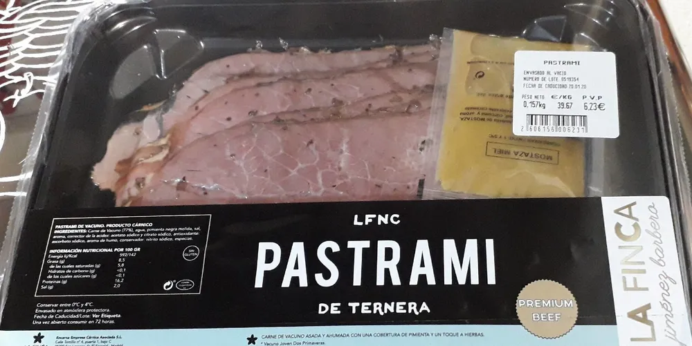 Pastrami de ternera