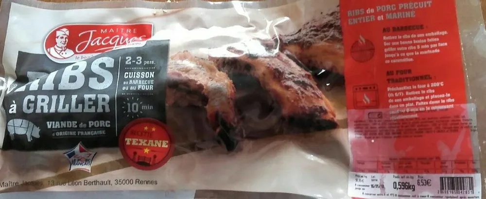 Ribs de porc à griller