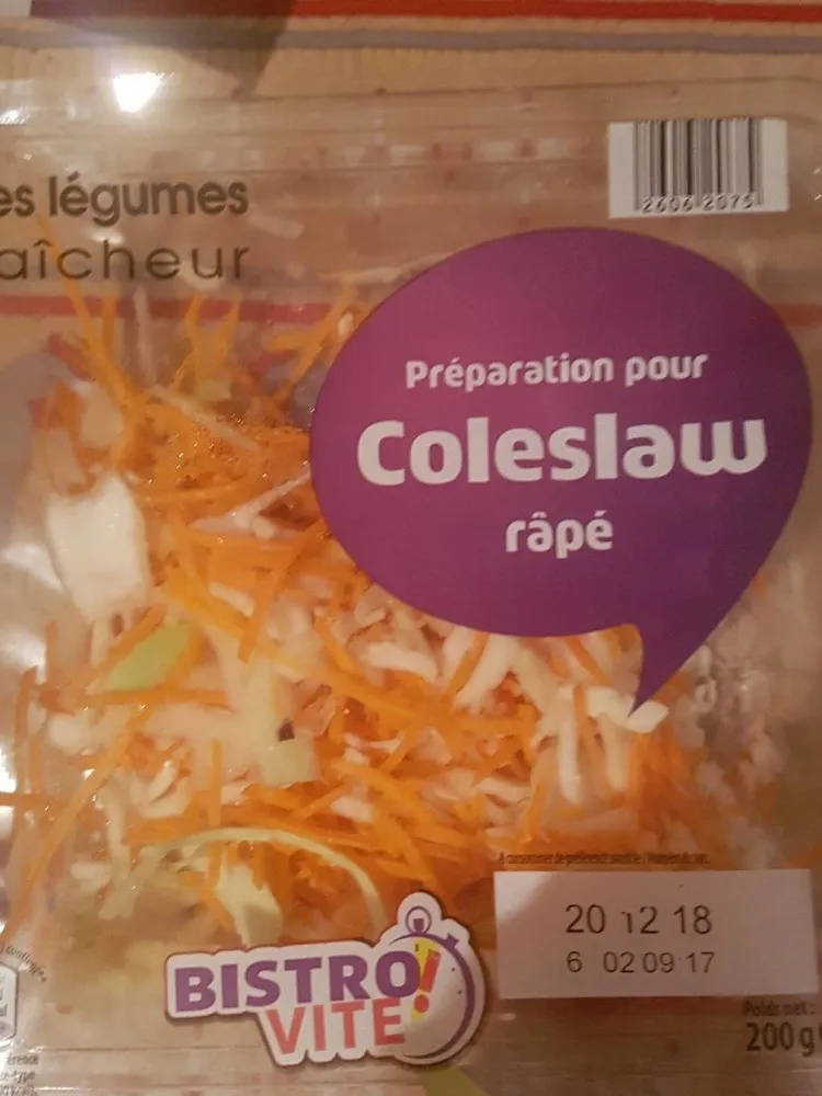 Préparation pour Coleslaw râpé