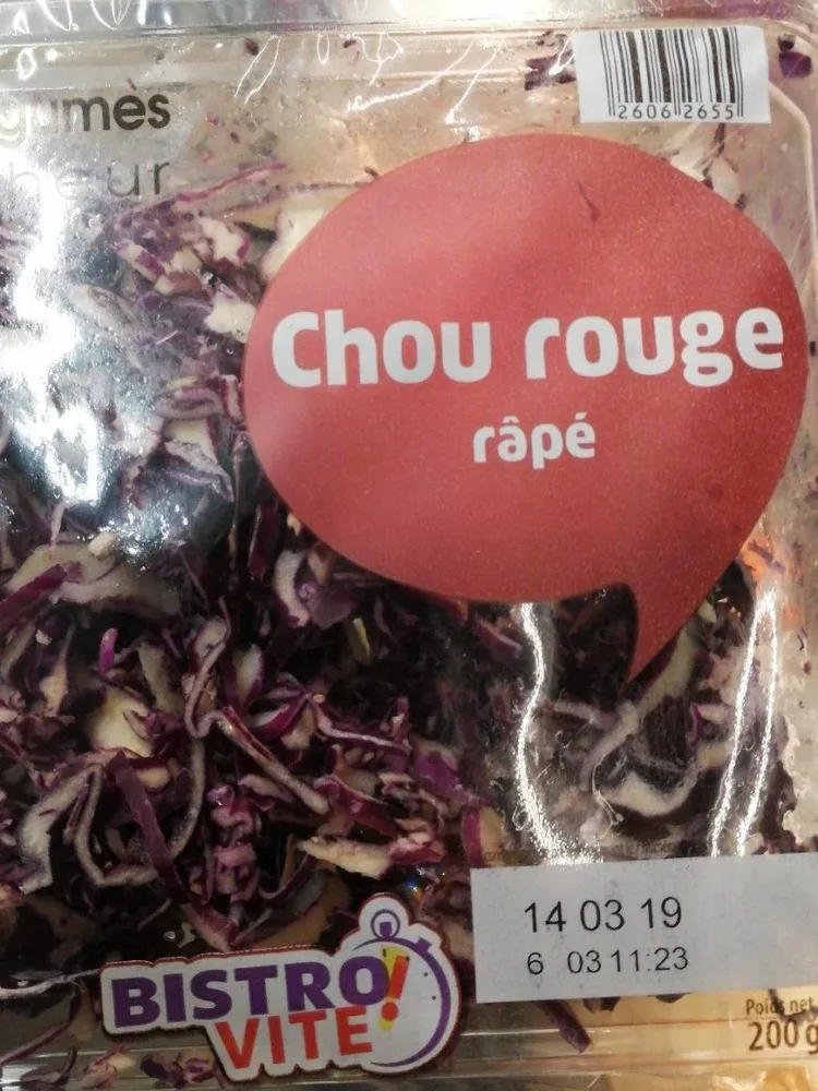 Chou rouge râpé