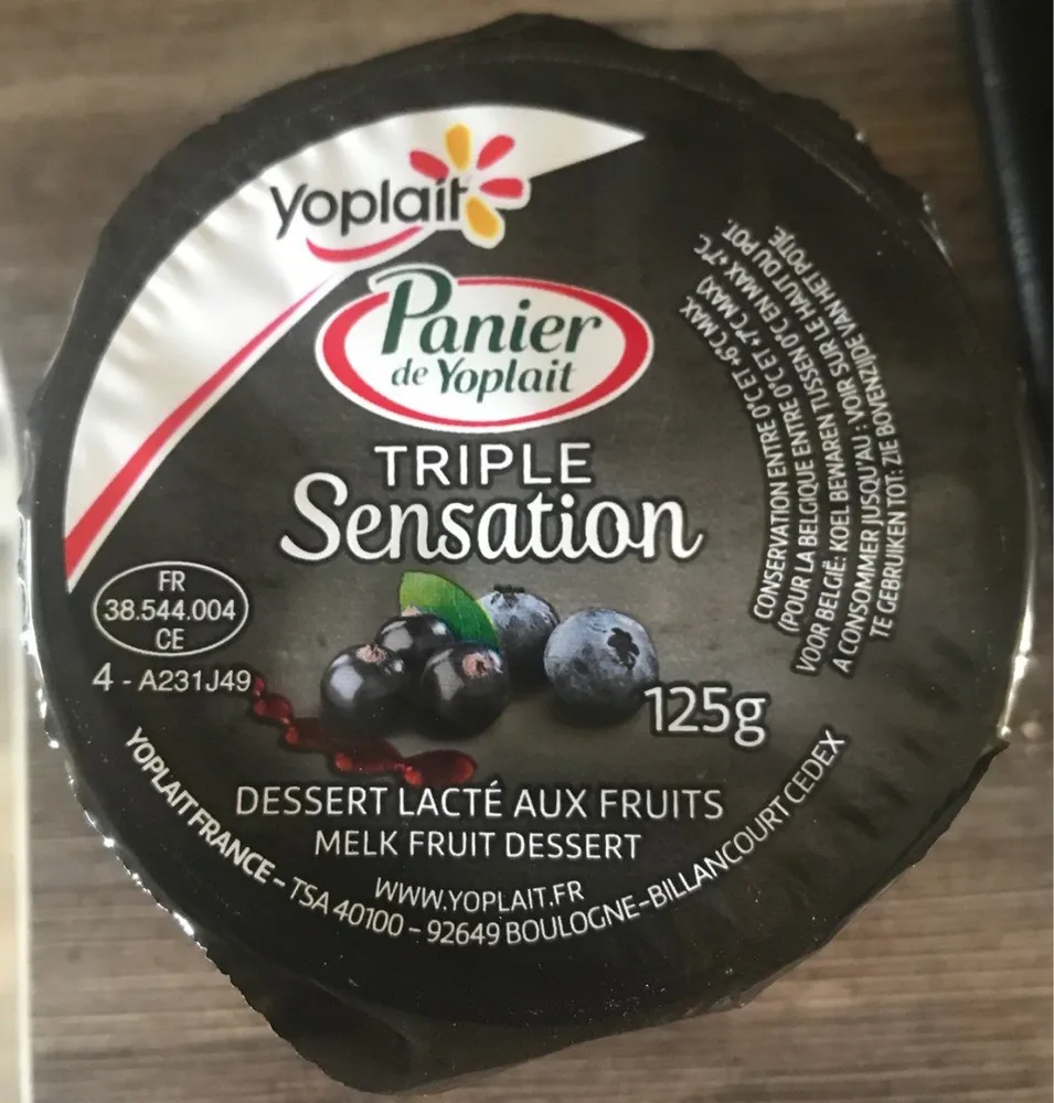Panier de Yoplait Triple Sensation