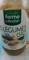 Soupe de légumes 5 légumes bio ferme d'anchin