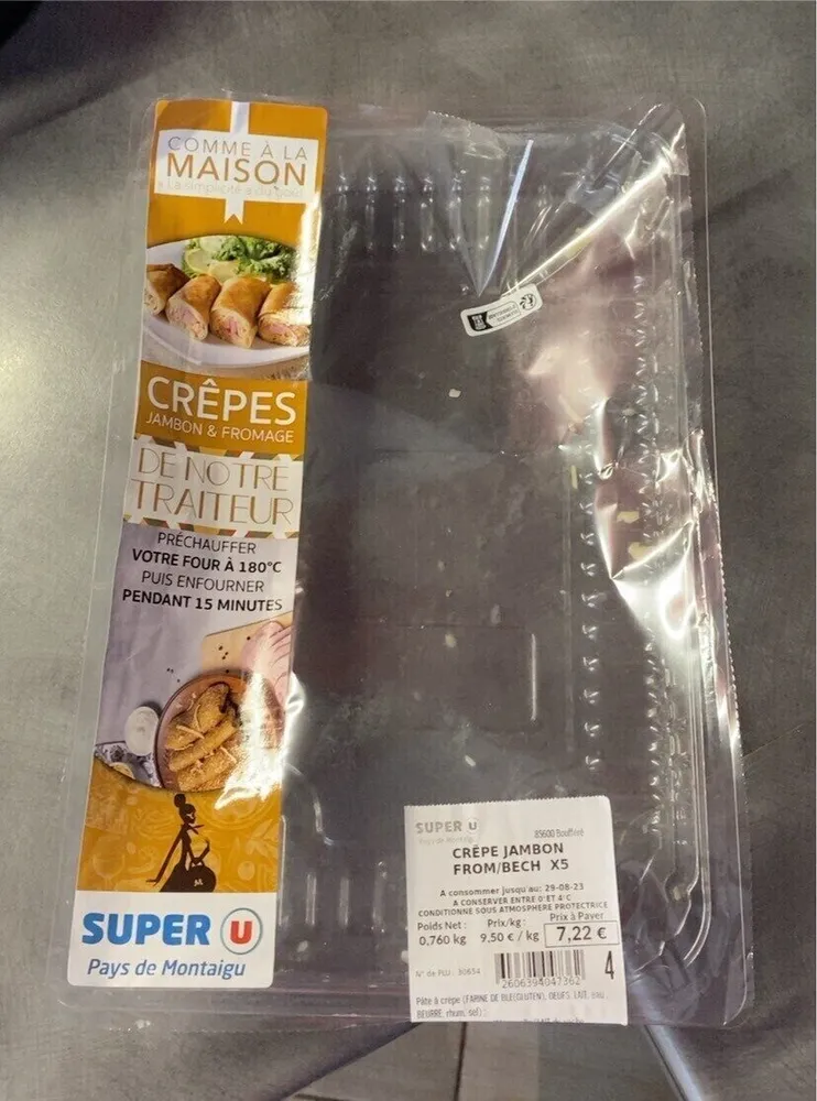 Crêpes jambon fromage