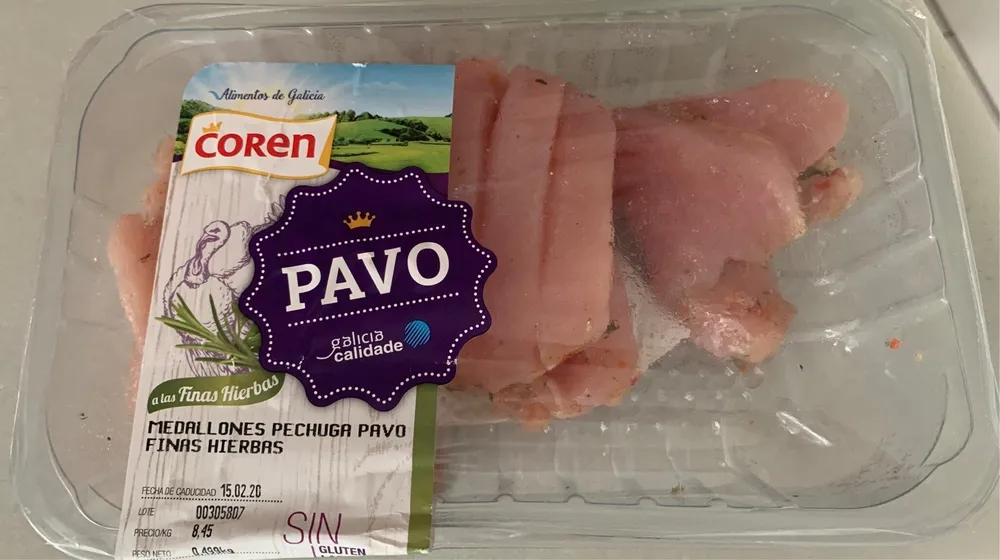 Pavo marinado s las finas hierbas