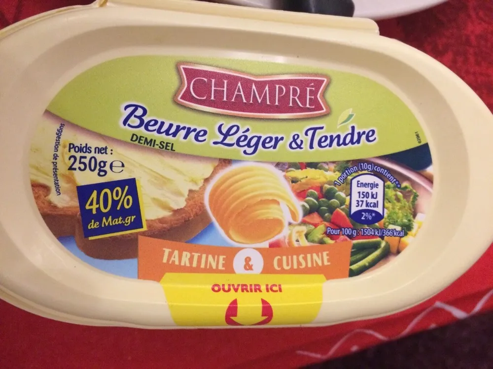 Beurre leger et tendre