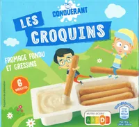 Les Croquins fromage fondu et gressins
