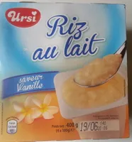 Riz au lait saveur Vanille