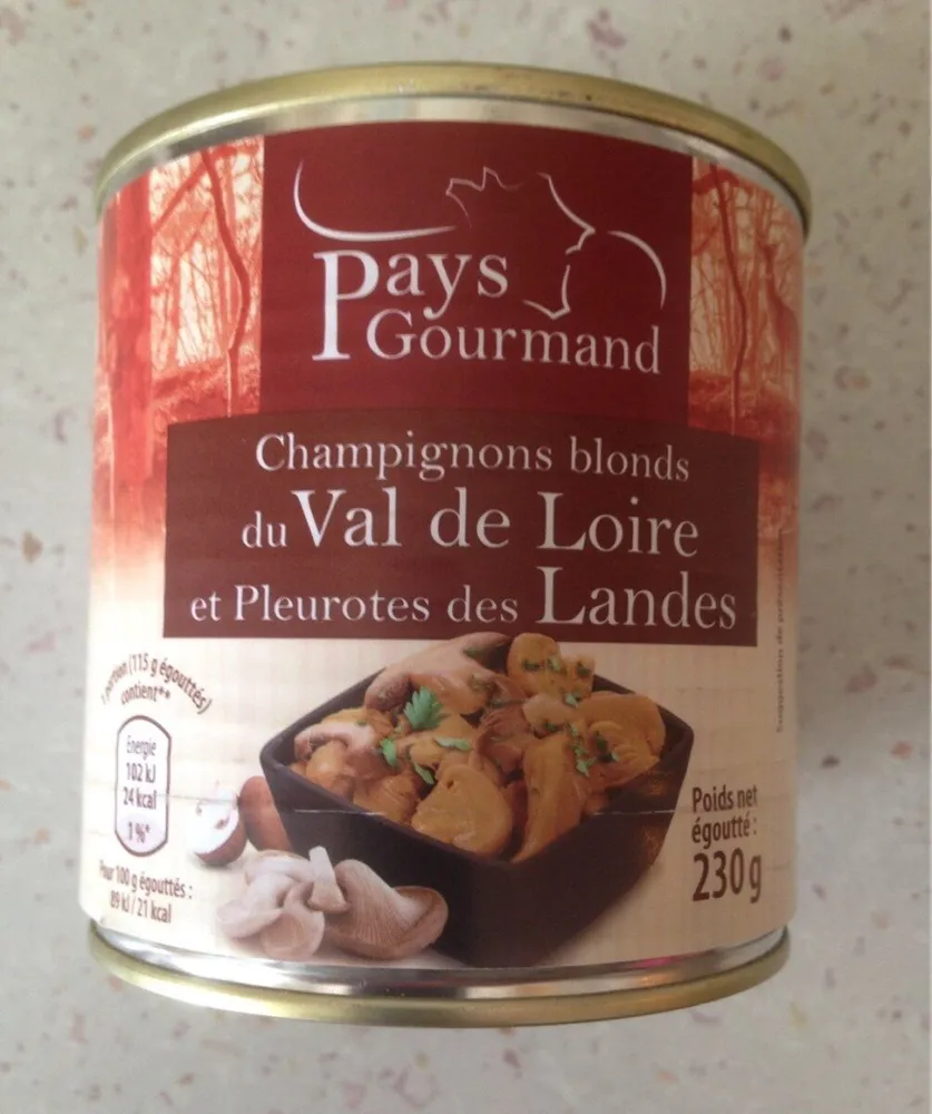 Champignons blonds du val de loire et pleurotes des landes