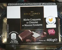 Bûche craquante au chocolat et mousse fondante