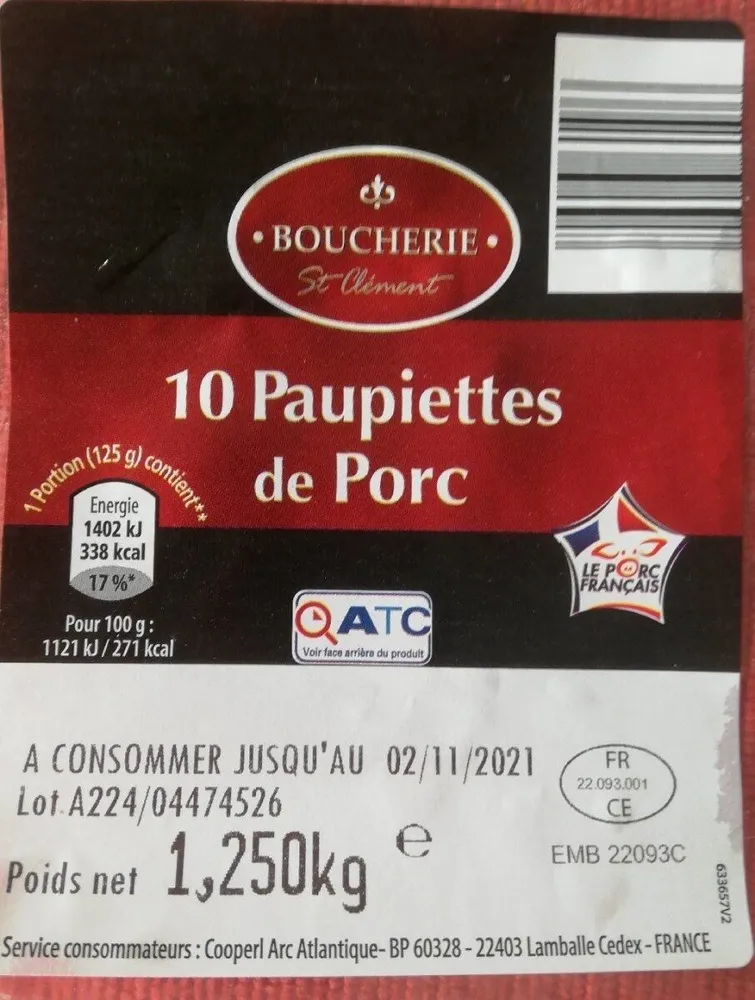 10 Paupiettes de porc
