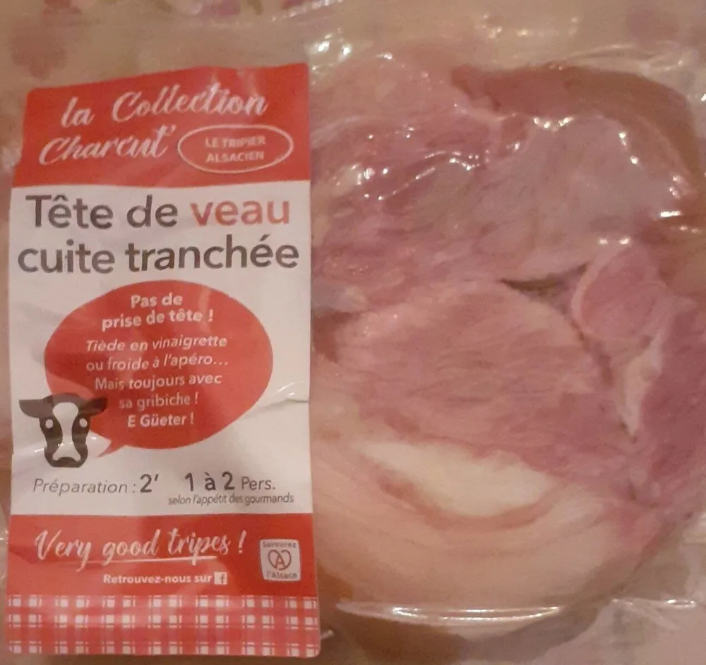 Tête de veau cuite tranchée