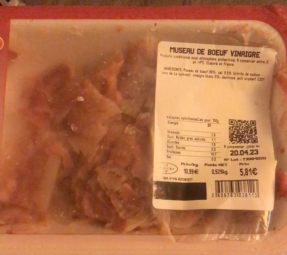 Museau de bœuf vinaigre