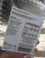 Côte de porc sans os