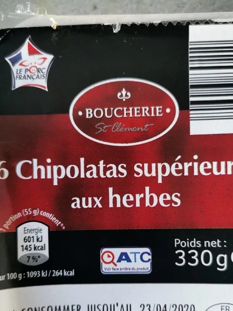 Chipolatas supérieures aux herbes