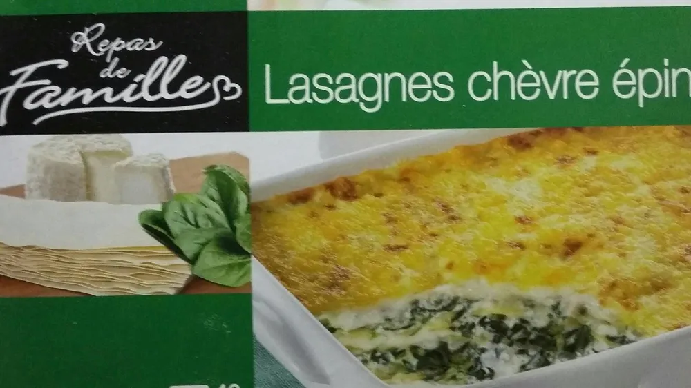 Lasagnes chèvres épinards