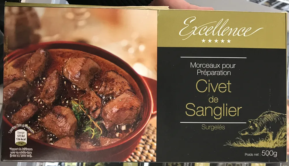 Civet de sanglier (morceaux pour préparation)