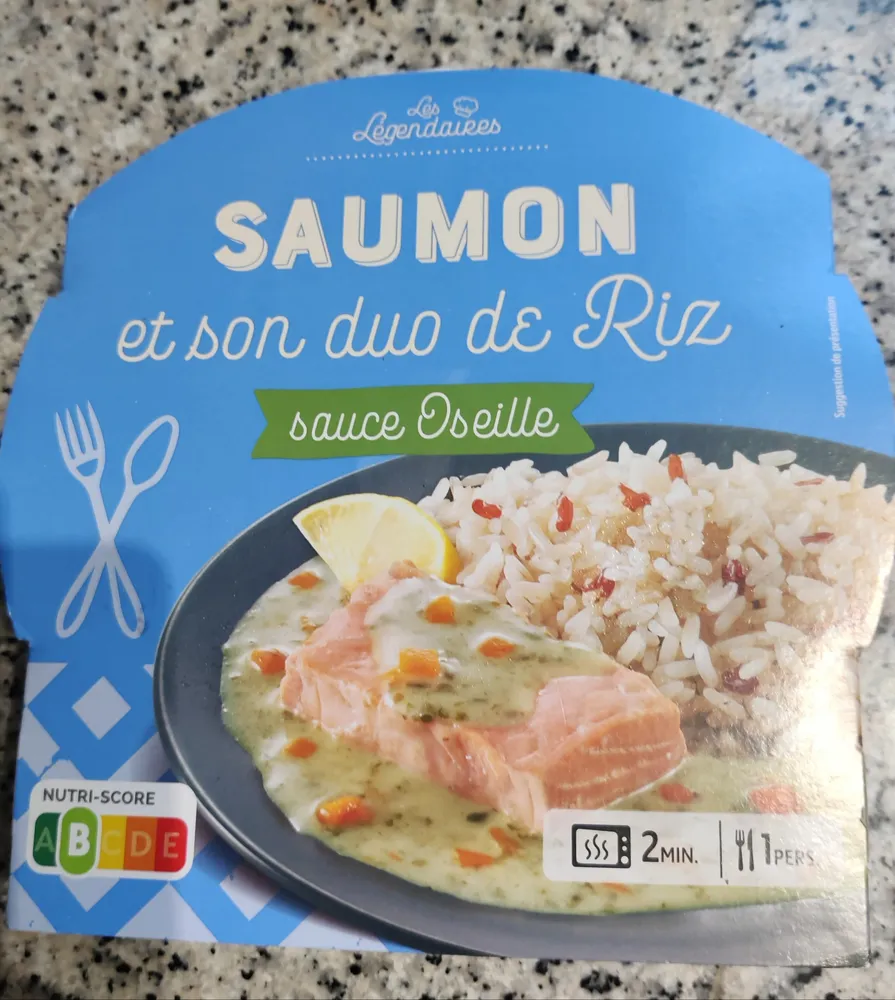 Saumon et son duo de riz sauce oseille
