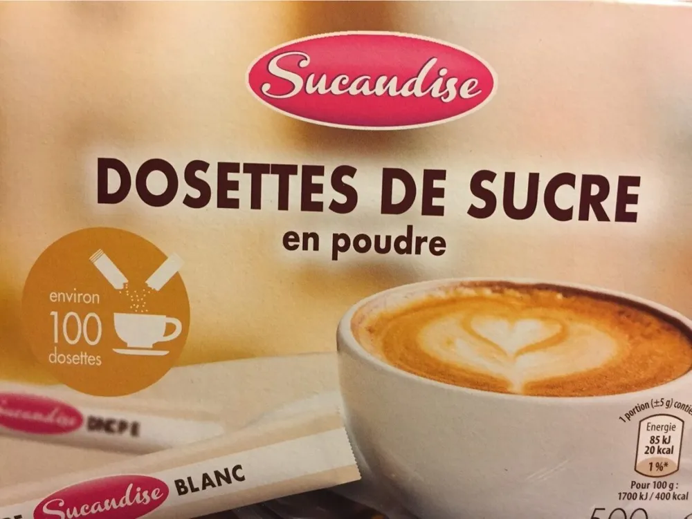 Dosette de sucre en pudre
