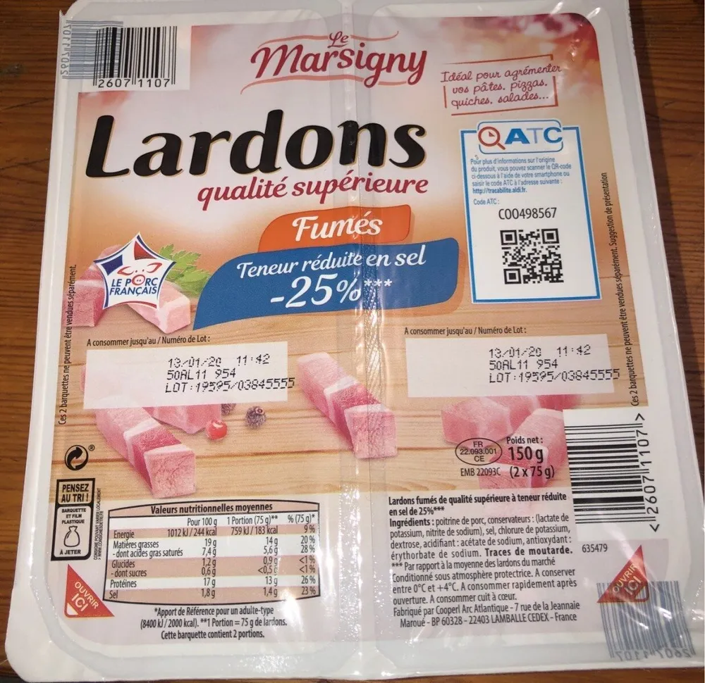 Lardond fumés qualité superieure