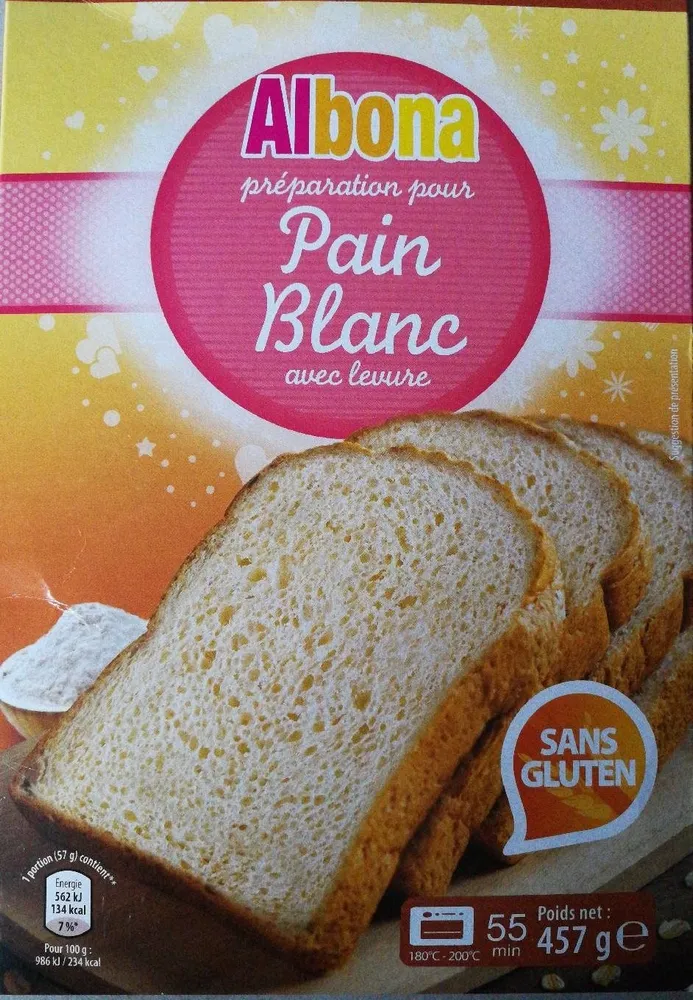 Préparation pour pain blanc