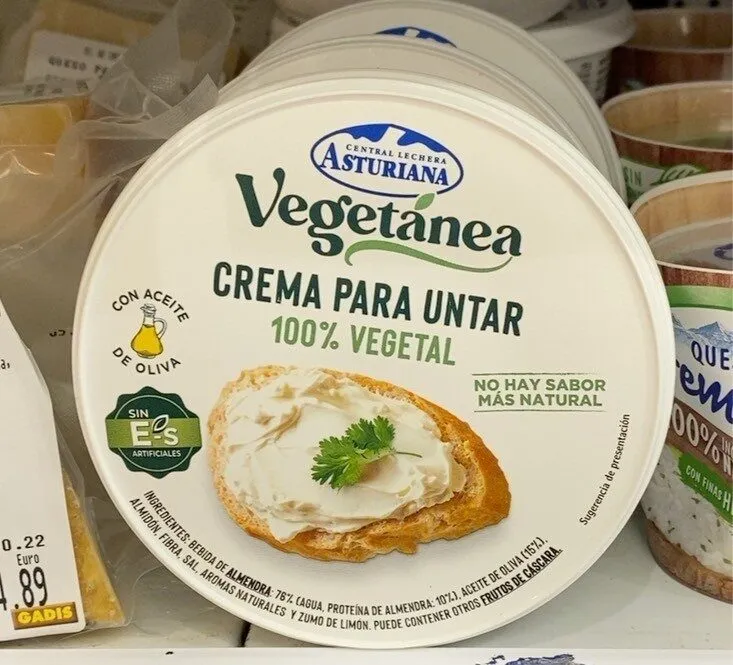 Crema para untar 100% vegetal