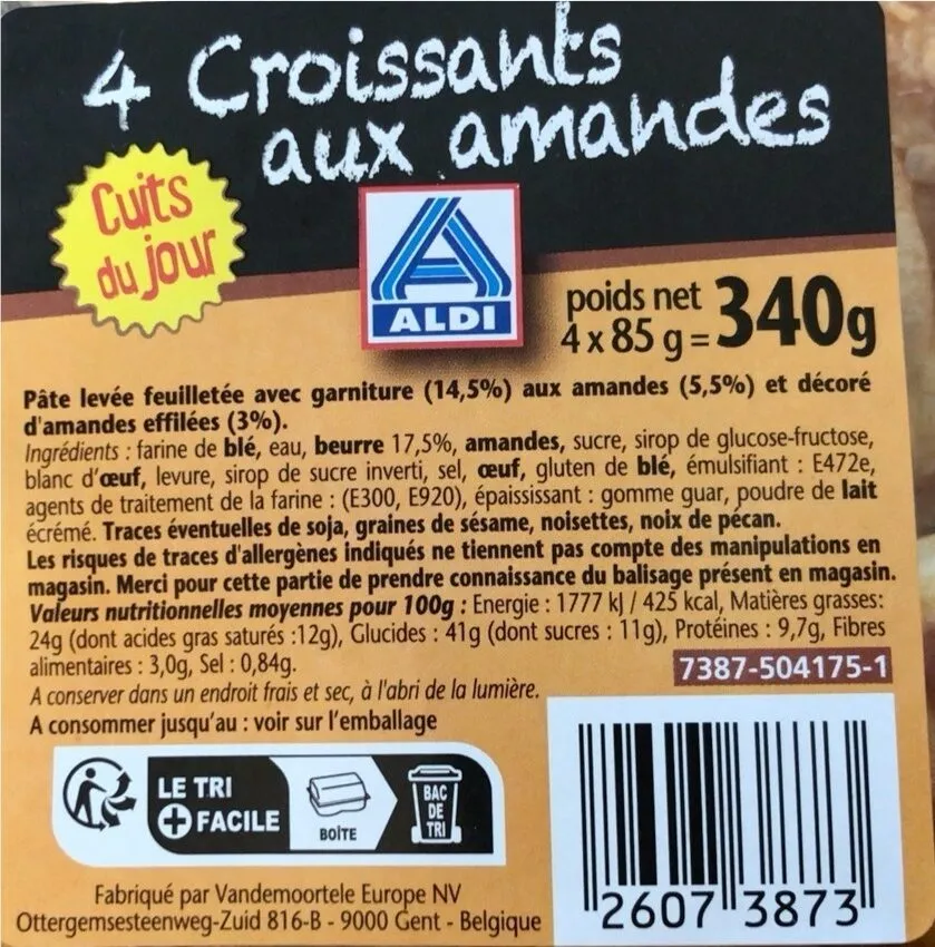 Croissant aux amandes