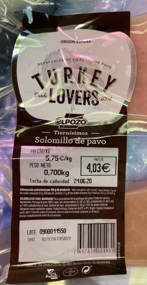 Turkey lovers solomillo de pavo