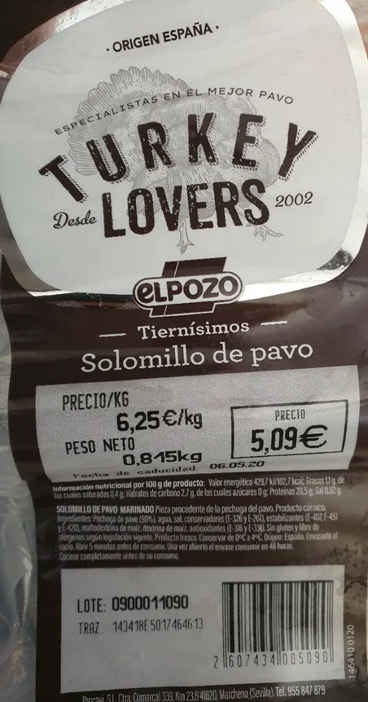 Solomillo de pavo