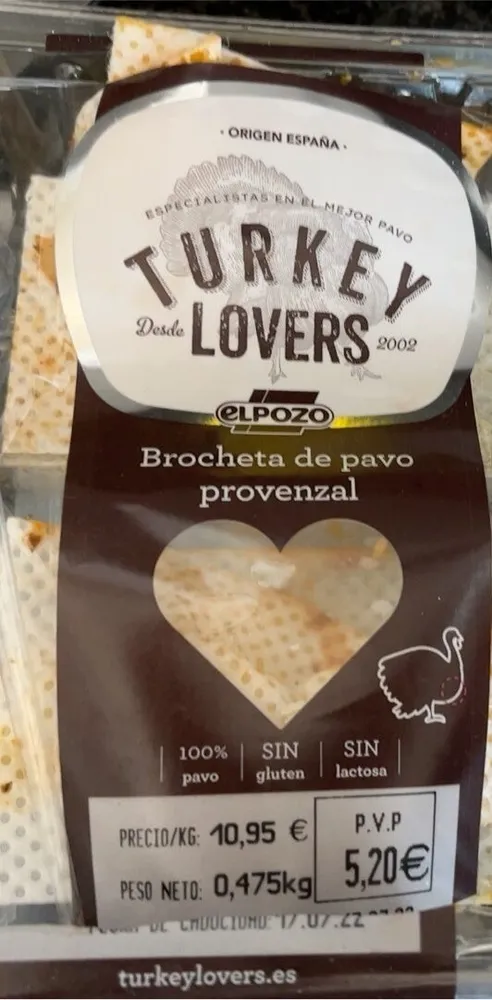 Brocheta de pavo provenzal
