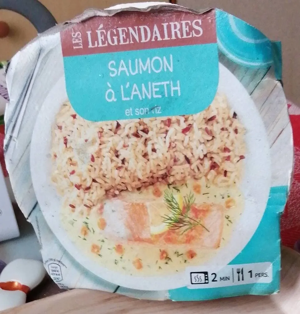 Saumon à l'aneth et sont riz