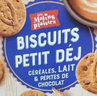 Biscuits petit déj - céréales, lait et pépites de chocolat