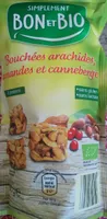 Bouchées arachides amandes et canneberge