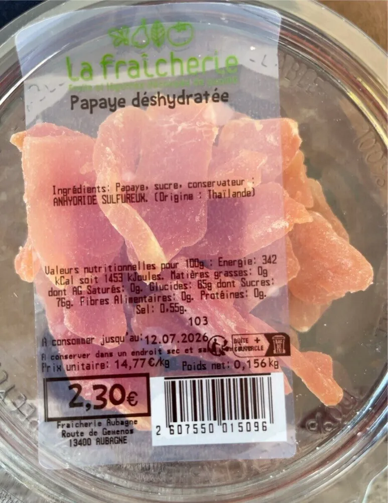 Papaye déshydratée
