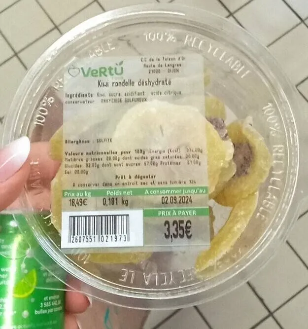 Kiwi rondelle déshydraté