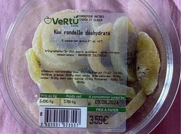 kiwi déshydrater