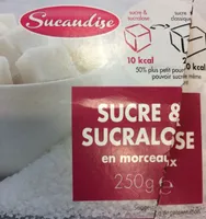 Sucre et sucralose en morceaux