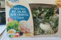 Salade repas riz salade œuf crudités thon