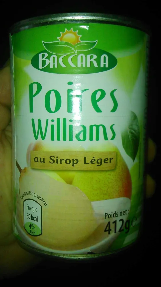 Poires Williams au Sirop Léger