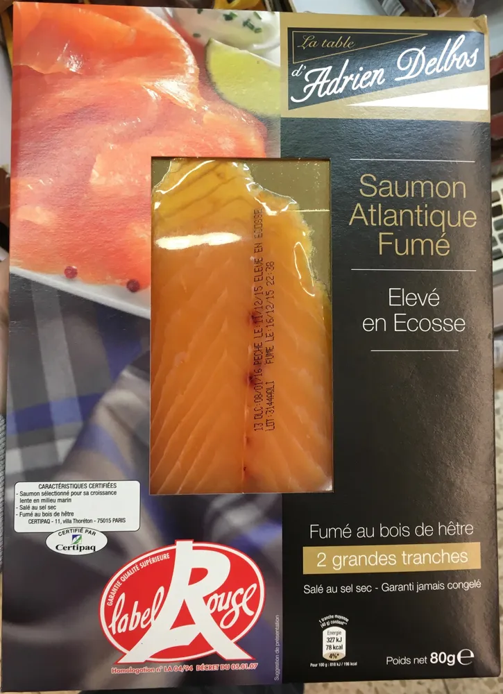 Saumon Atlantique fumé